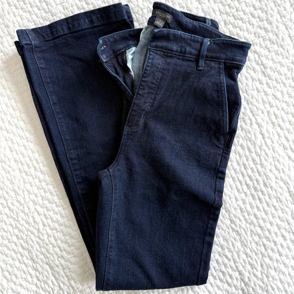 Ann Taylor Factory Navy Flare & Wide Leg Jeans